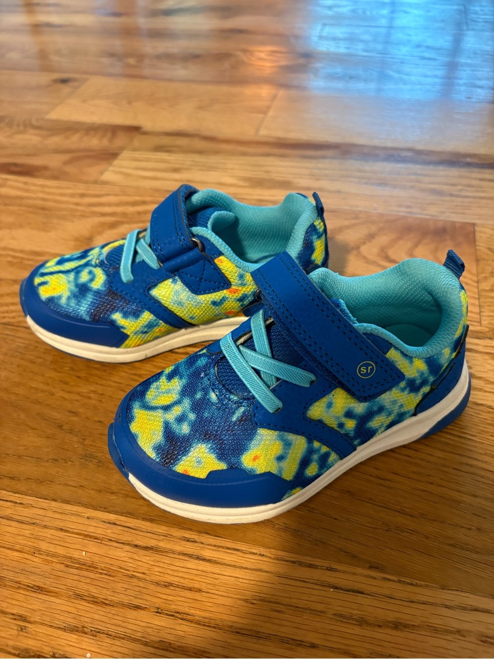 Stride Rite Blue and Yellow Kids Sneakers